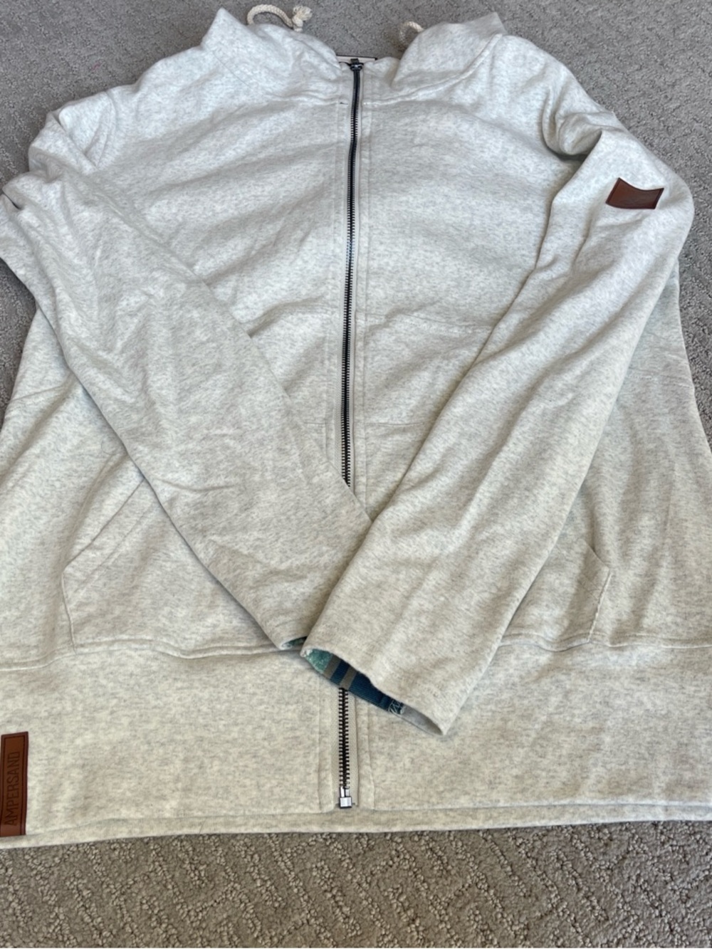 AMPERSAND AVE Light Heather Gray Full-Zip Hoodie